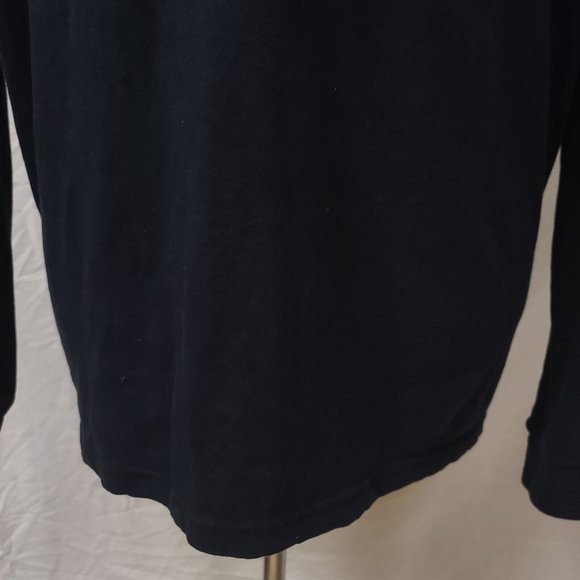 Under Armour Heat Gear Large Black BIG LOGO Spell Out Long Sleeve Crew T- Shirt - Picture 10 of 11